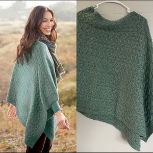 J. Jill | Cable Knit Poncho Sweater One Size